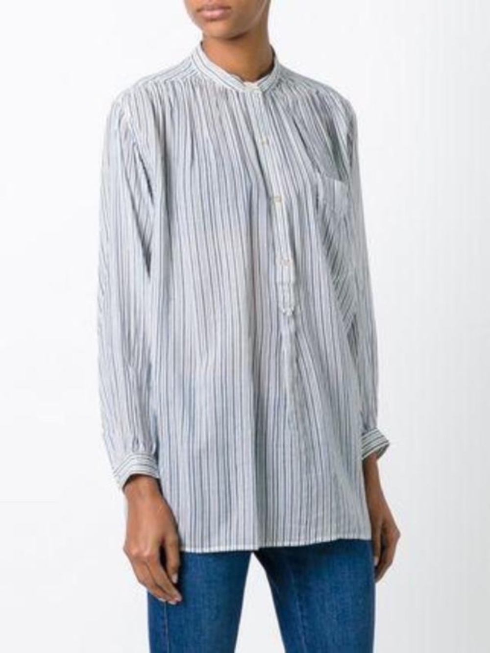 Isabel Marant Étoile Striped Cotton Tunic Shirt